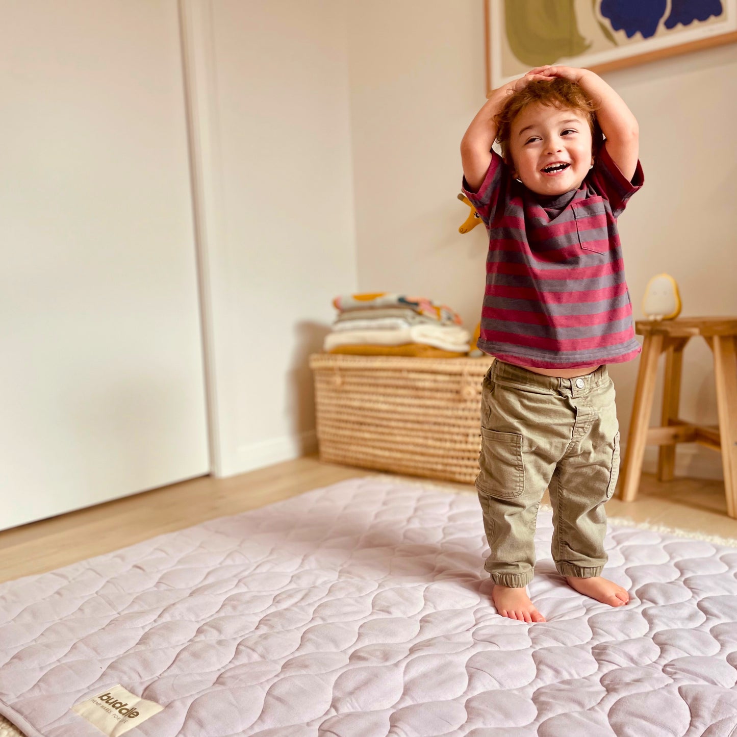 Playroom mat for babies and toddlers. Machine-washable, soft, non toxic. Best infant play mat. 