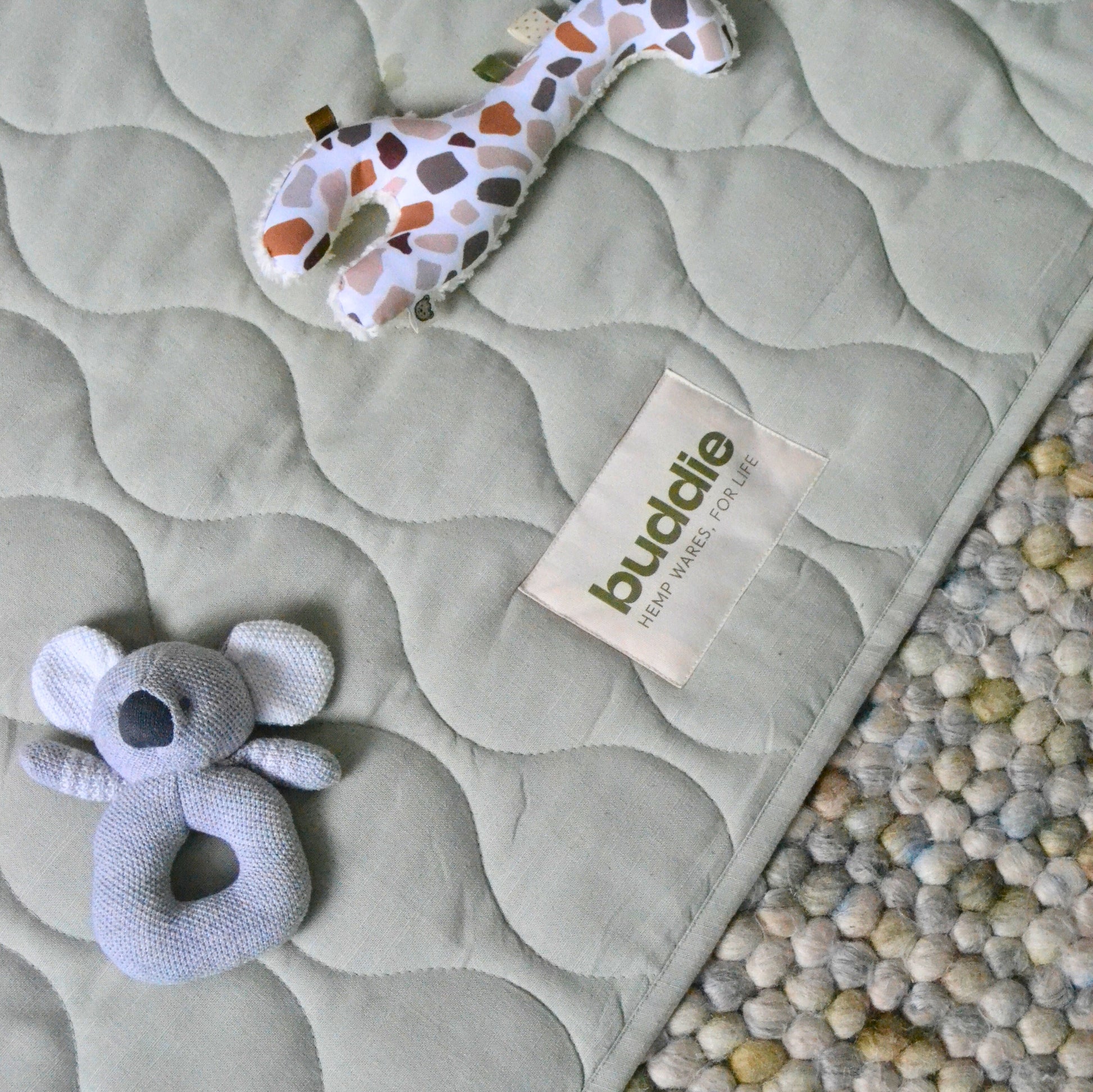 Soft play mat. Tummy time mat for babies. Machine washable, non-toxic. Linen play mat. Best infant play mat.